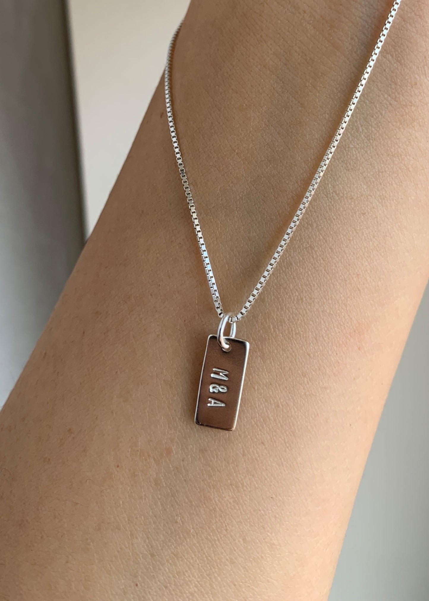 STERRA Tag Necklace in Silver