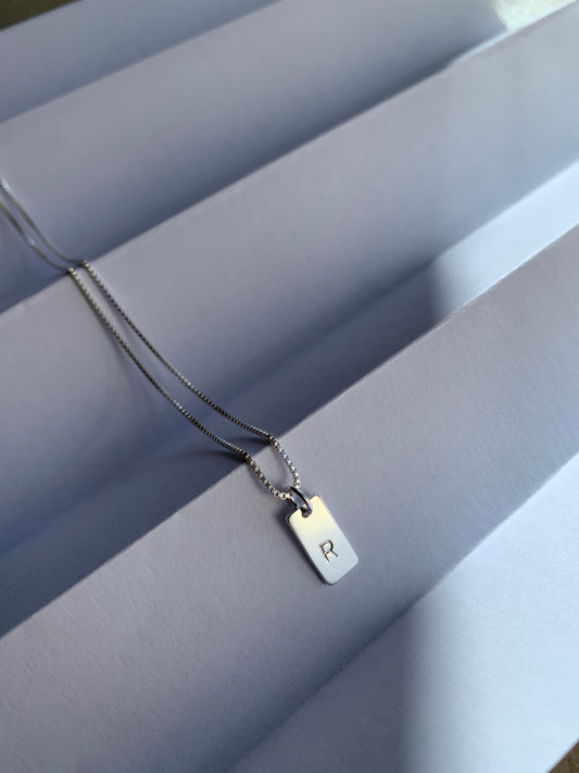 STERRA Tag Necklace in Silver