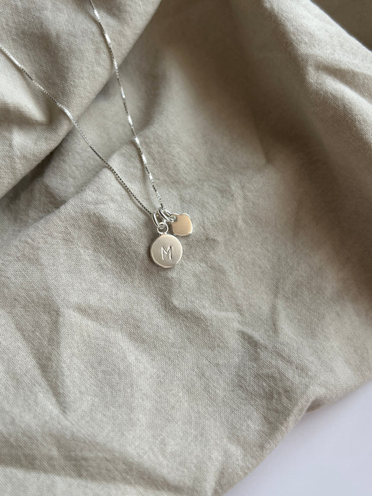 ALMA Heart Necklace in Silver