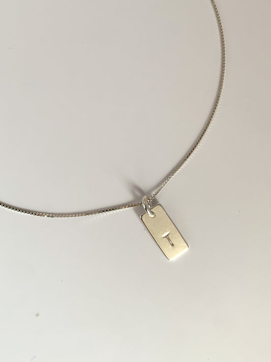 STERRA Tag Necklace in Silver
