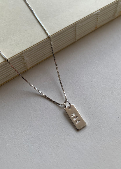 STERRA Tag Necklace in Silver