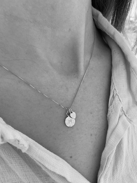 ALMA Heart Necklace in Silver