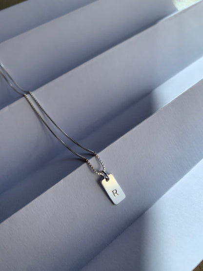STERRA Tag Necklace in Silver